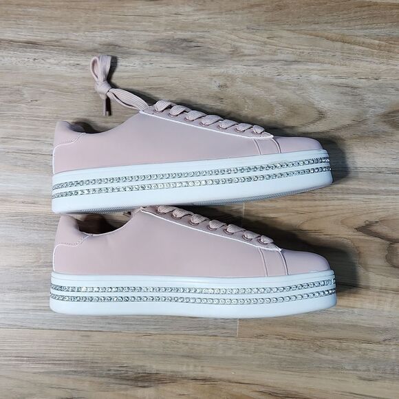 🔸️NIB Shoe Dazzle Blush Vyvyan Rhinestone Platform Shoes Size 8 - Picture 8 of 12